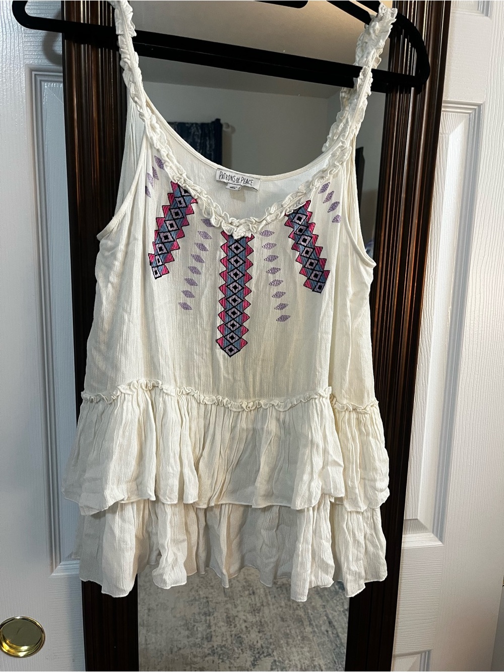 Patrons of Peace white tank top